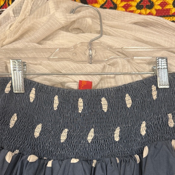 Polka Dot Navy Layered Skirt - Picture 4 of 6